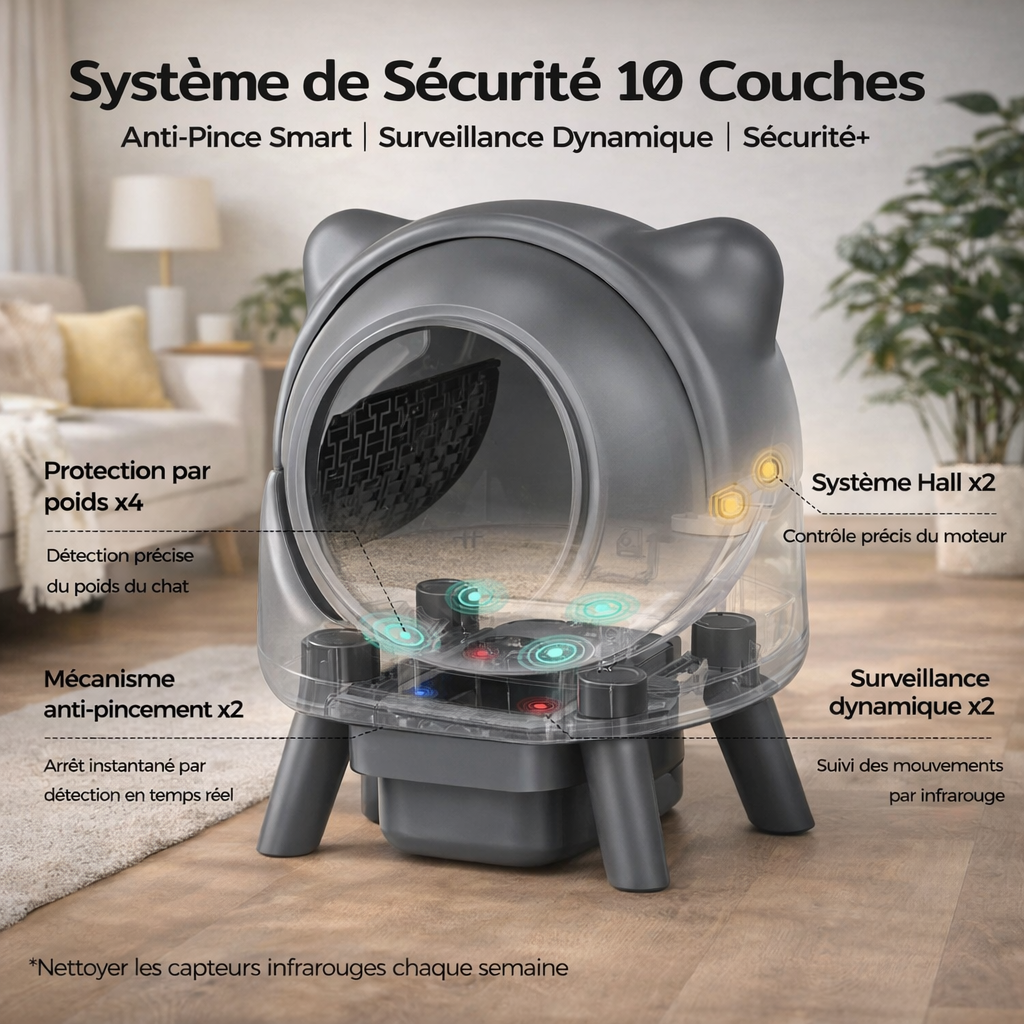 Litière auto-nettoyante - Cura